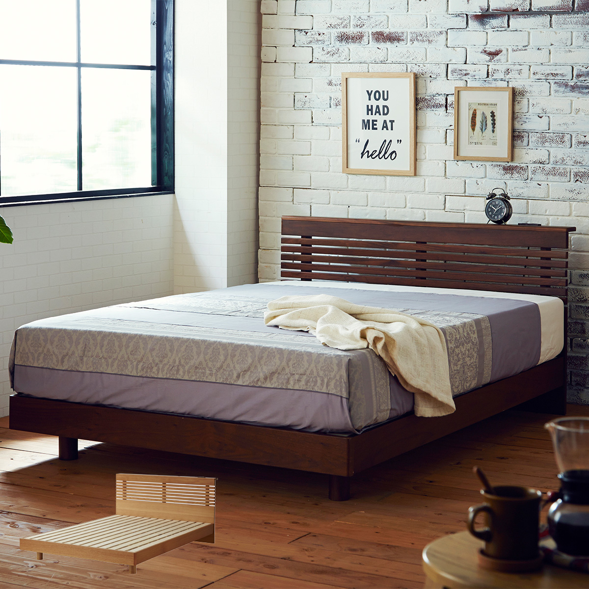 ベッド 無垢材 フレームのみ 高級ベッド すのこベッド シングルベッド