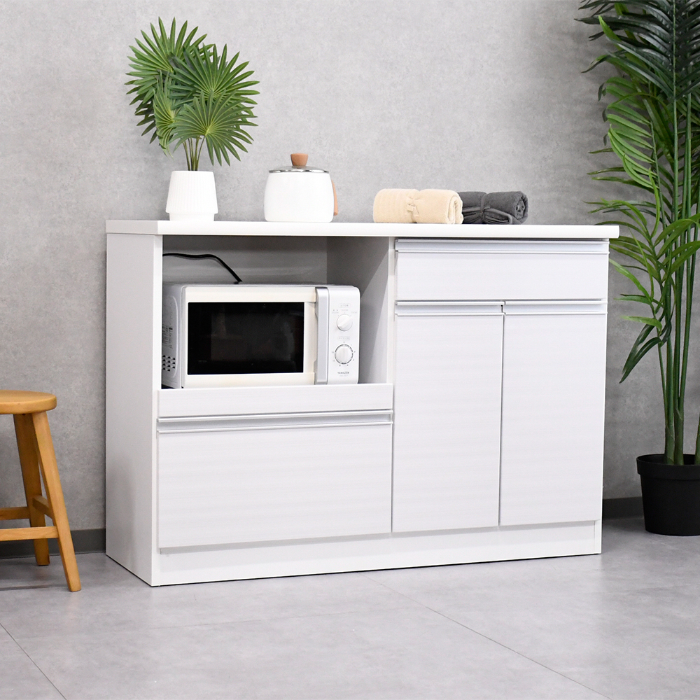 大川家具のキッチンカウンター 120cm 完成品 キッチン収納 日本製