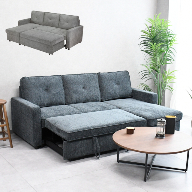 3wayカウチソファ 左右対応 L字ソファ 3人掛け mobler