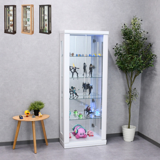 ガラスコレクションケース フィギュアケース 4段 クリア 幅62cm 奥行