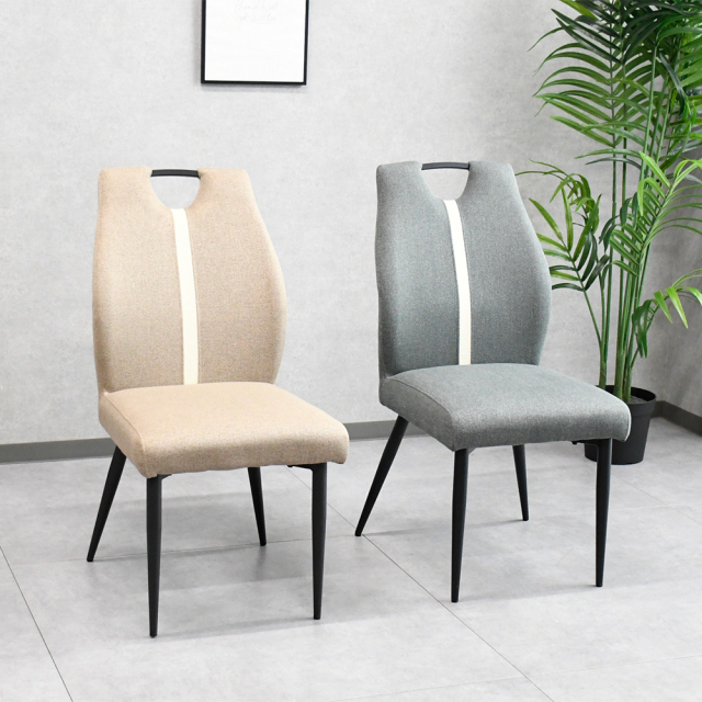 ダイニングチェア 1脚 ポケットコイル ファブリック チェア リビング