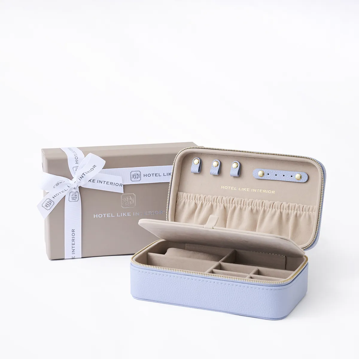 レザージュエリーケース | 本革 | 旅行用コンパクト収納