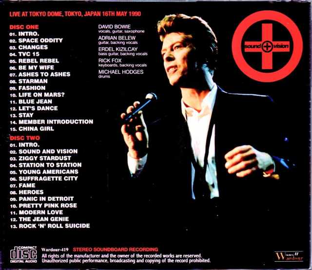 David Bowie デビッド・ボウイ/Tokyo,Japan 1990 Pre-FM Master
