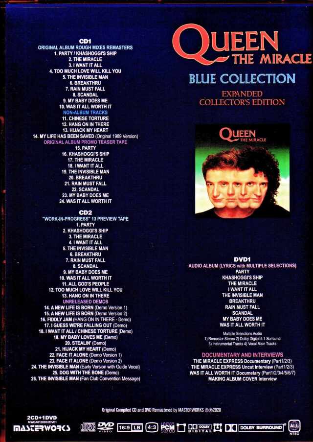 Queen クィーン/ザ・ミラクル The Miracle Expanded Collector's Blue