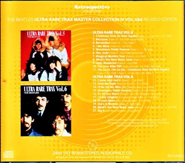 Beatles ビートルズ/Ultra Rare Trax Revised Edition Vol.5 & 6
