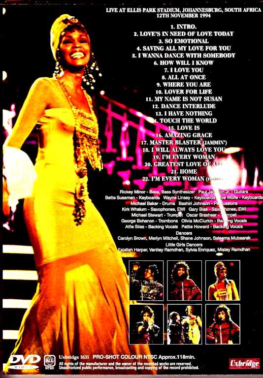 Whitney Houston ホイットニー・ヒューストン/South Africa 1994