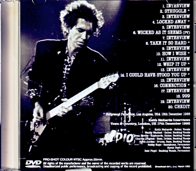 Keith Richards and the X Pensive Wios キース・リチャード/CA,USA