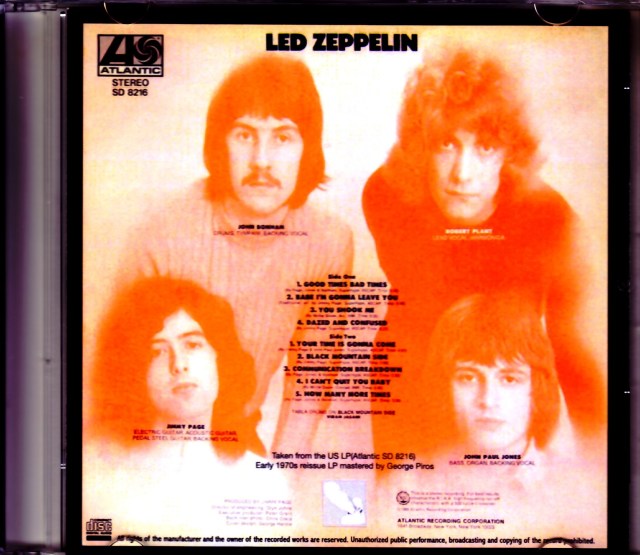 Led Zeppelin レッド・ツェッペリン/Debut Album US Early 1970's