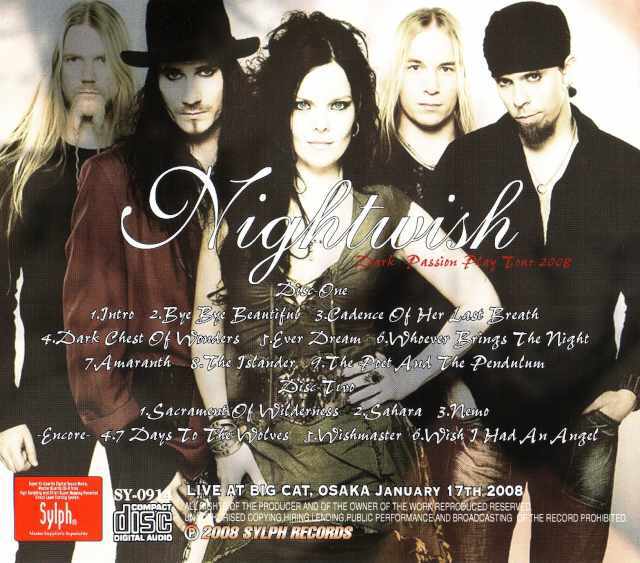 Nightwish ナイトウィッシュ/Osaka,Japan 2008