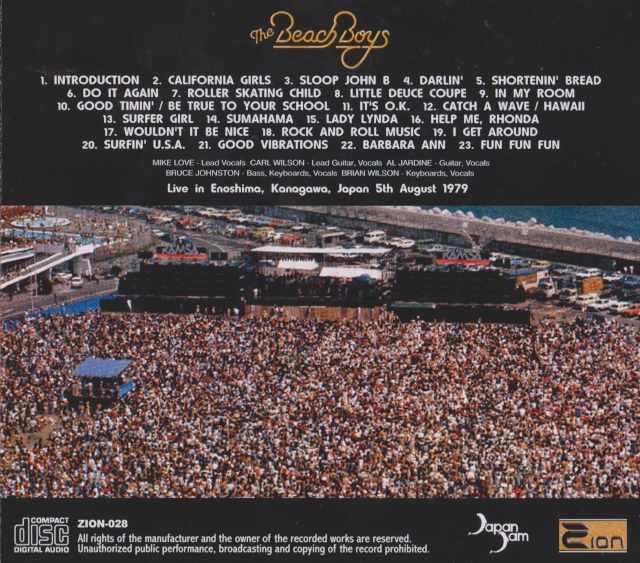 Beach Boys ビーチ・ボーイズ/Kanagawa,Japan 8.5.1979