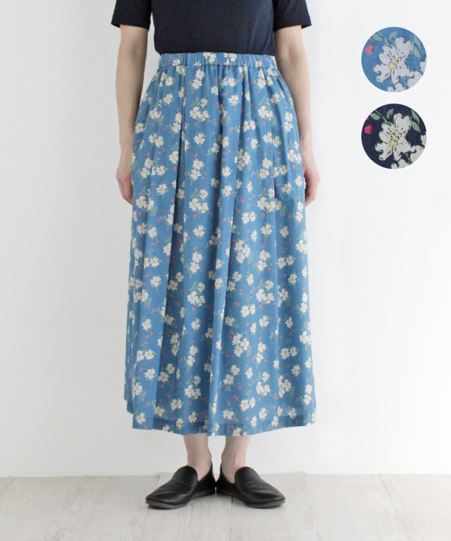 nofl】コットン花柄プリントスカート 644208790 | ナチュラル服通販