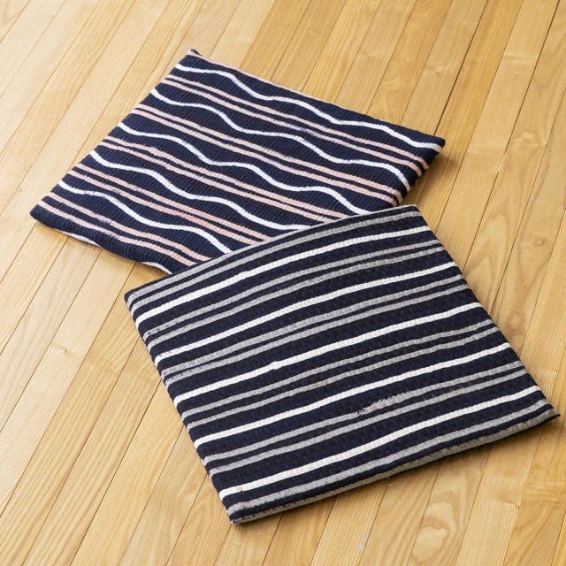 山内染色工房 型染め 椅子敷き 3枚セット 山内武志 チェアパッド 藍染