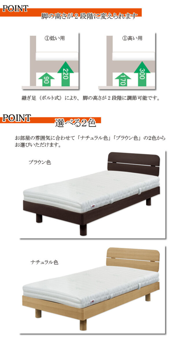 sembella】 センベラベッドフレーム ruskラスク）