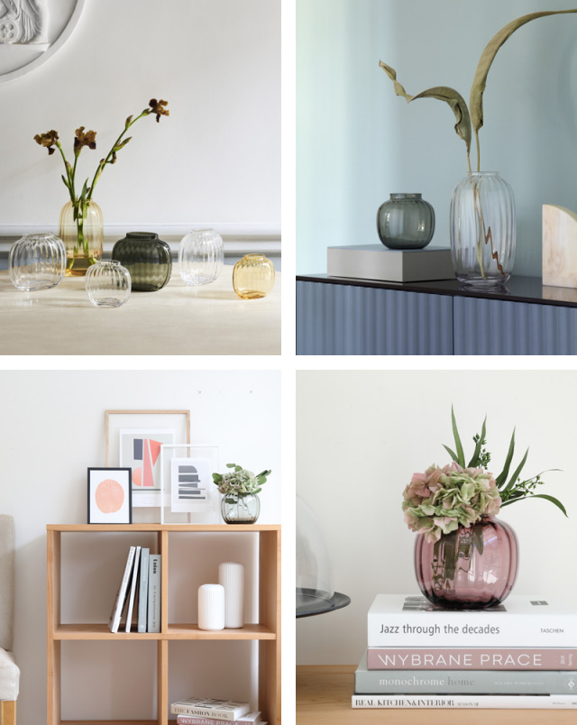 HOLMEGAARD ベース(アンバー)H25.5cm｜ギフト/プレゼント/ガラス/花器