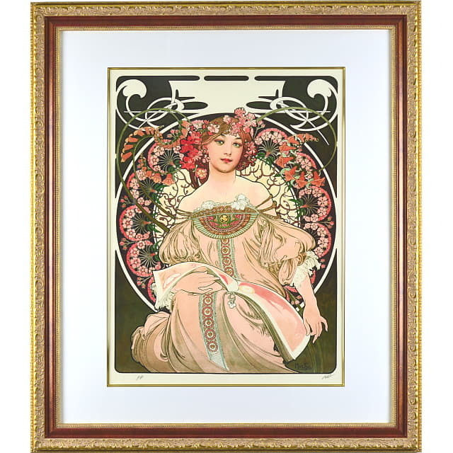 アルフォンス・ミュシャ「夢想」ピエゾグラフ 複製版画｜絵画販売