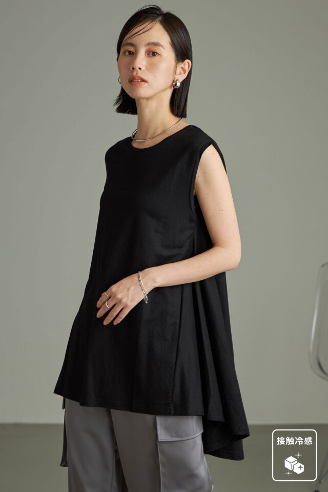 冷感バックフレアタンクトップ