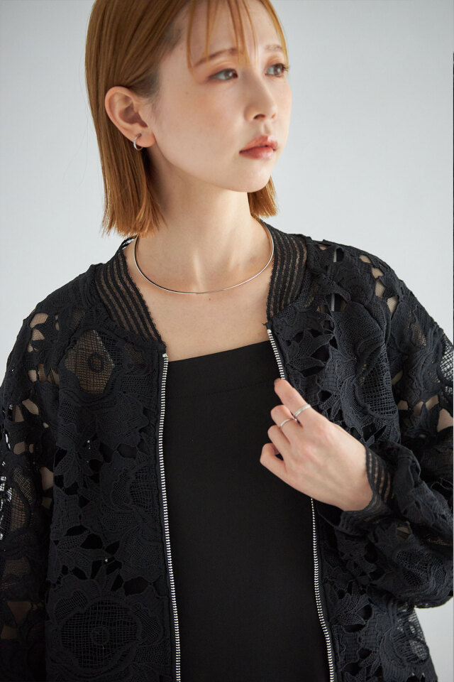 WEB限定】ケミカルレースブルゾン