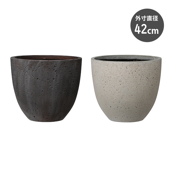 ファイバーセメント製／植木鉢／プランター】ロッカー ラウンド 42cm