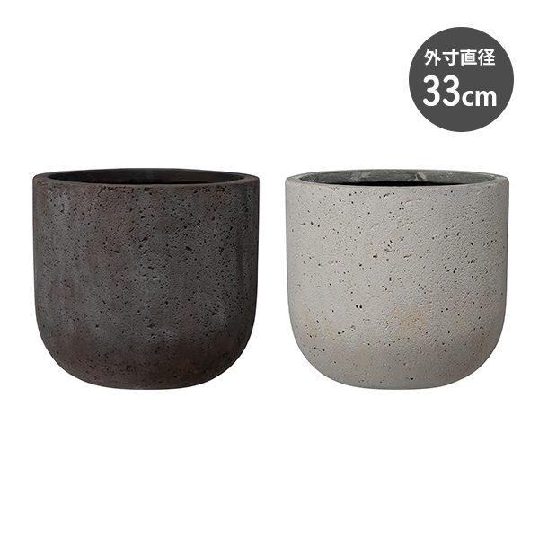 ファイバーセメント製／植木鉢／プランター】ロッカー ラウンド 42cm