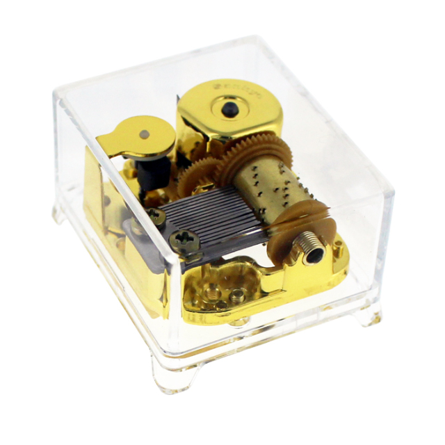 イージーオーダー18N アクリル製クリアBOXオルゴール(脚付き)