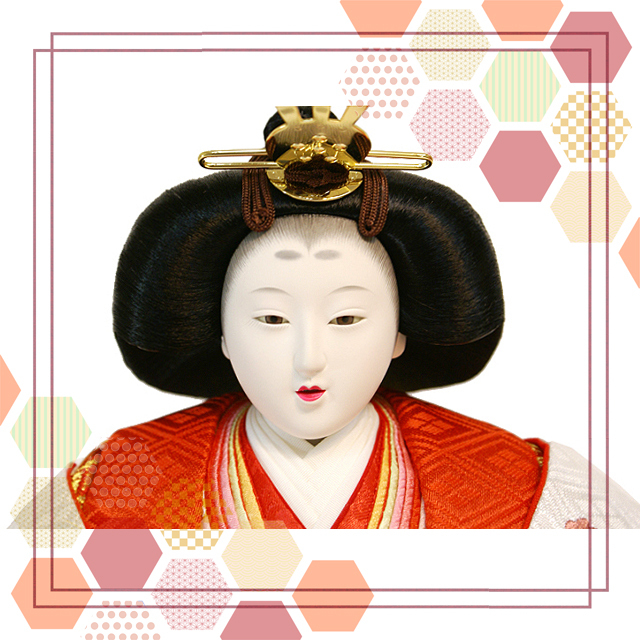 雛人形】久月作 束帯十二単衣姿「よろこび雛」 五人三段飾り(S-3050