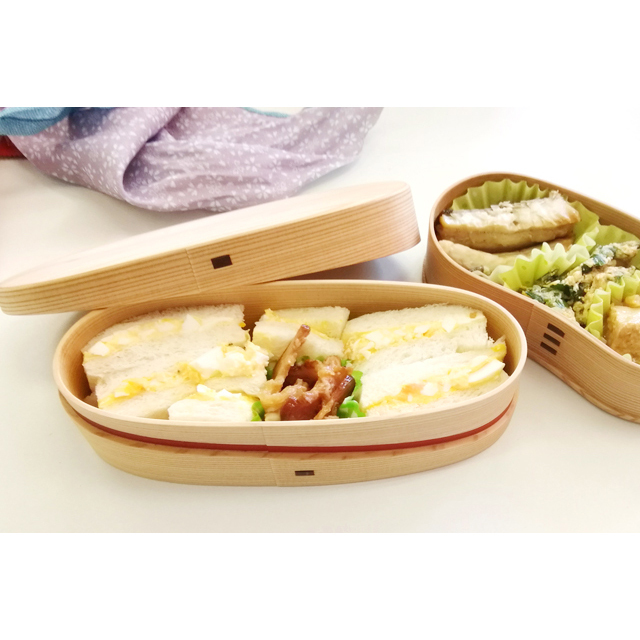 曲げわっぱ -軌（MICHI）弁当 黒- 秋田県大館市の伝統工芸