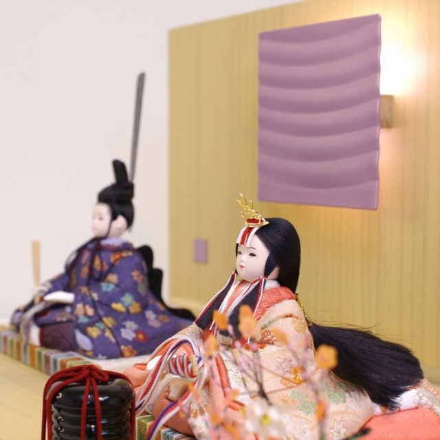 雛人形 吉徳大光 一秀作「心」 木目込み人形 親王平飾り(336-752)