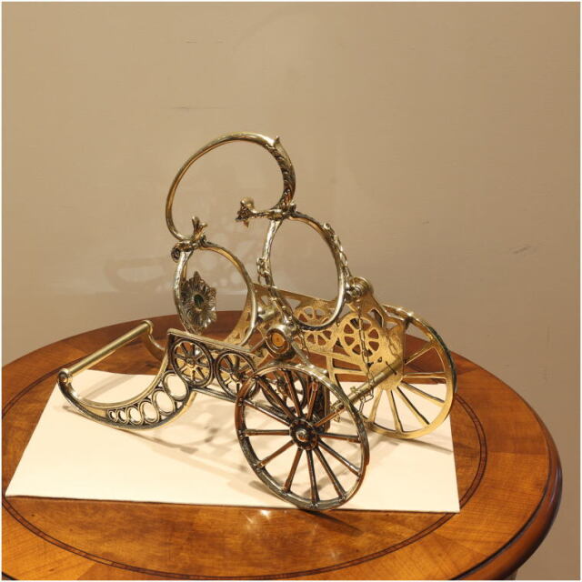 イタリア直輸入 真鍮製ワインボトルホルダー アンティーク調ワイン