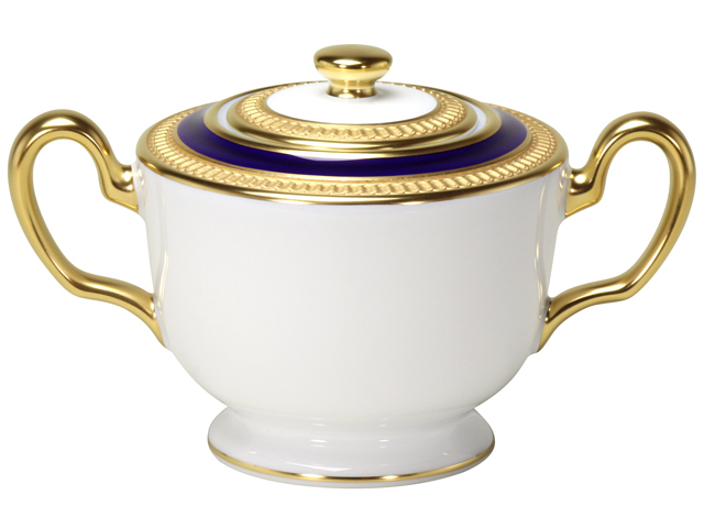 ロイヤルブルークラウン（瑠璃エンボス） 20cmデザート皿