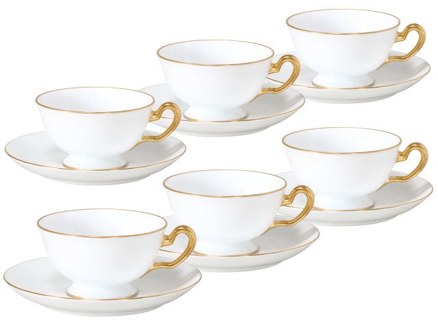 ゴールドライン（リムシェープ） カップ&ソーサー6客セット