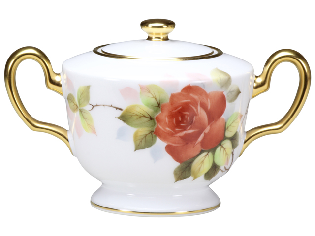 手描き】クラシックローズ シュガーポット