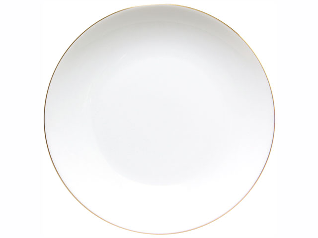 ゴールドライン（クープシェープ） 19cmデザート皿