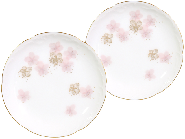 直営店限定＞桜シリーズ第3回「初御代桜」 15cm銘々皿ペアセット