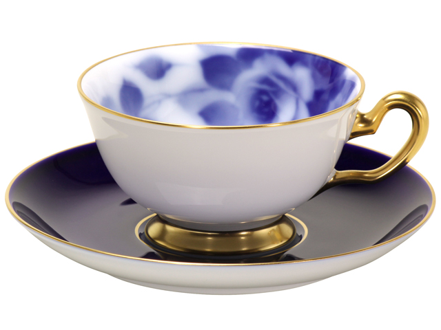 大倉陶園100周年記念ブルーローズ カップ＆ソーサー