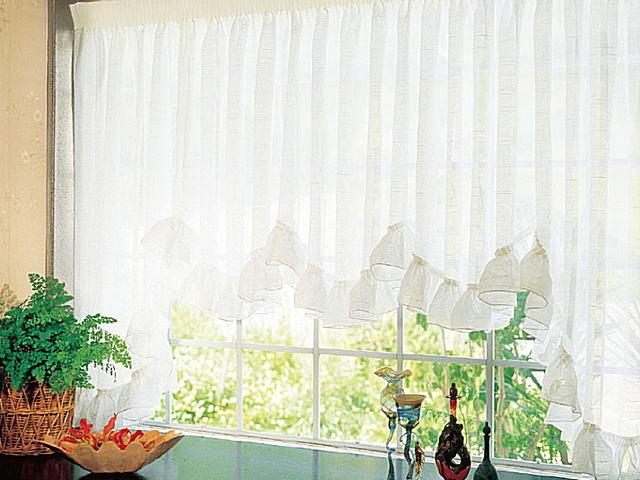 送料無料 スカラップスタイルカーテン メーカーカタログの生地品番から