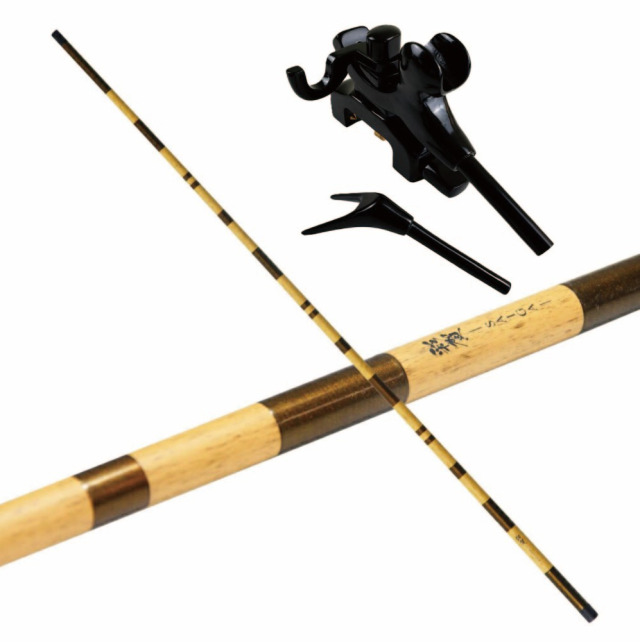 おり釣具 彩賀ヘラブナ釣り 竿掛1本物&おり釣具オリジナル 黒木弓型万