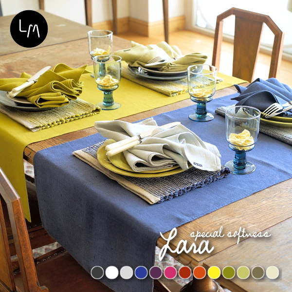 リネンミー LinenMe リネン テーブルランナー ララ 50 x 140cm プレ