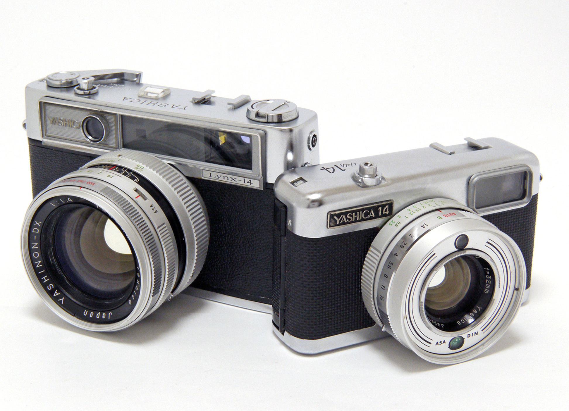 日本製 ヤシカ 大口径コンパクト リンクス 14 + ハーフ 14