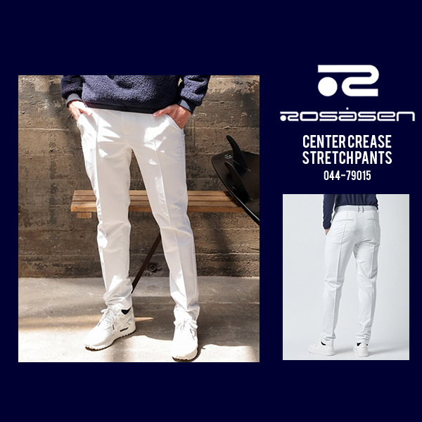 ROSASEN［ロサーセン］CENTER CREASE STRETCH PANTS/ 二重織りドビー裏