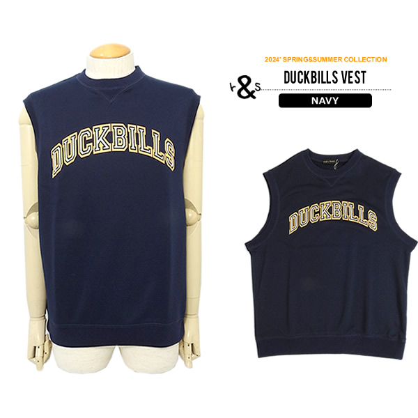 rough&swell［ラフアンドスウェル］DUCKBILLS VEST/裏毛スウェット