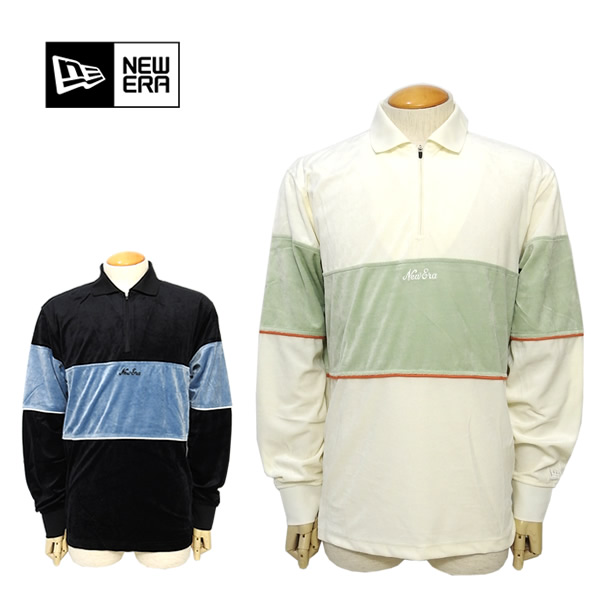 NEW ERA GOLF［ニューエラゴルフ］VELOUR LONG SLEEVE POLO SHIRT