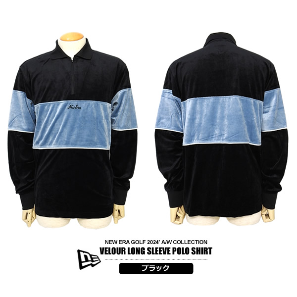 NEW ERA GOLF［ニューエラゴルフ］VELOUR LONG SLEEVE POLO SHIRT