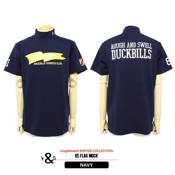 rough&swell［ラフアンドスウェル］RS FLAG MOCK/半袖モックネック