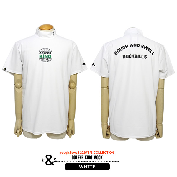 rough&swell［ラフアンドスウェル］GOLFER KING MOCK/半袖モックネック