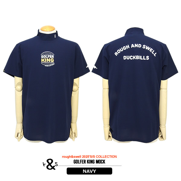 rough&swell［ラフアンドスウェル］GOLFER KING MOCK/半袖モックネック
