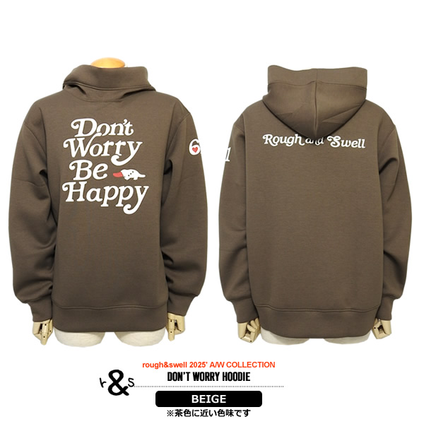 rough&swell［ラフアンドスウェル］DON'T WORRY HOODIE/変形スウェット