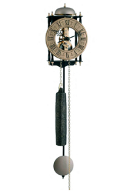 アンティーク調高級振子掛け時計、チェーンドライブ振り子スケルトン