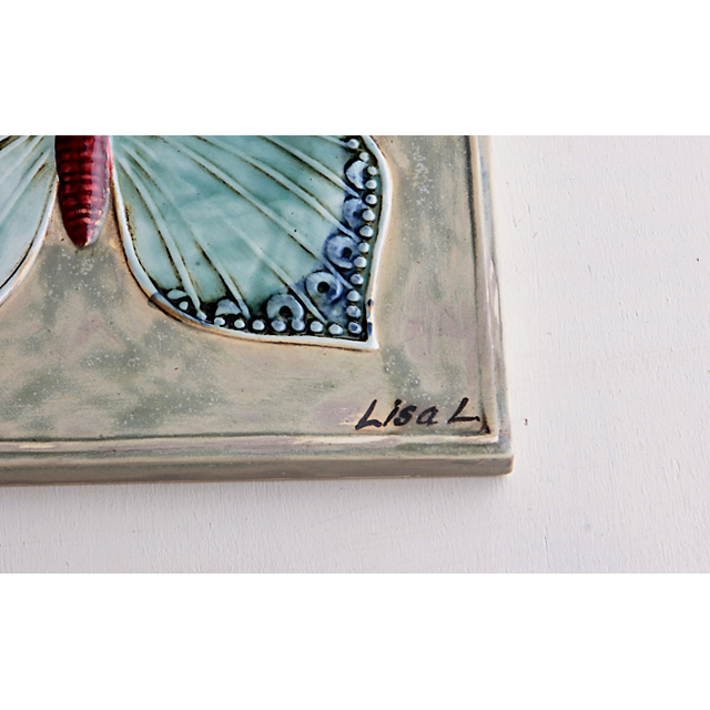 Lisa Larson/リサ・ラーソン/FJARILSPLATTOR/蝶の陶板【廃盤のため在庫