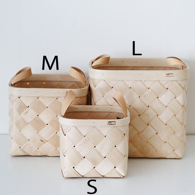 VERSO DESIGN ベルソデザイン/白樺と革のバスケット COMFOTA 北欧雑貨店