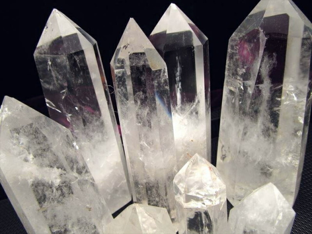 天然透明 水晶ポイント 六角柱 100グラム-110グラム 透明感抜群 手ごろ